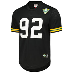 Reggie White Green Bay Packers Retired Player Name and Number Mesh Top - Black Tops