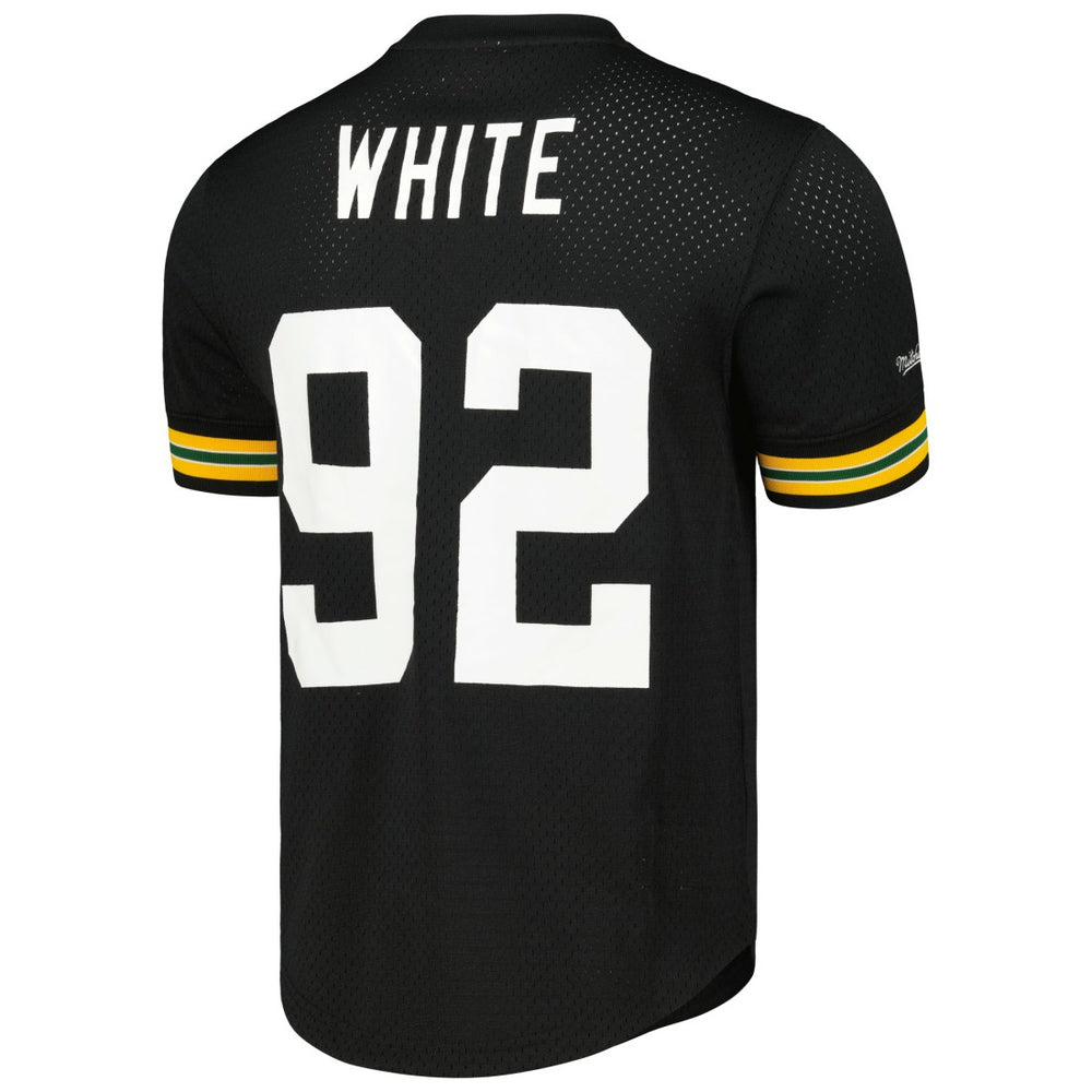 Reggie White Green Bay Packers Retired Player Name and Number Mesh Top - Black Tops