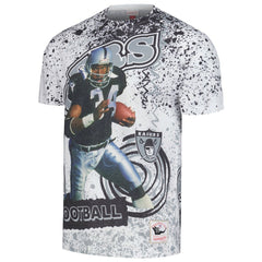 Bo Jackson Las Vegas Raiders Retired Player Name & Number Burst T-Shirt - White T-shirts