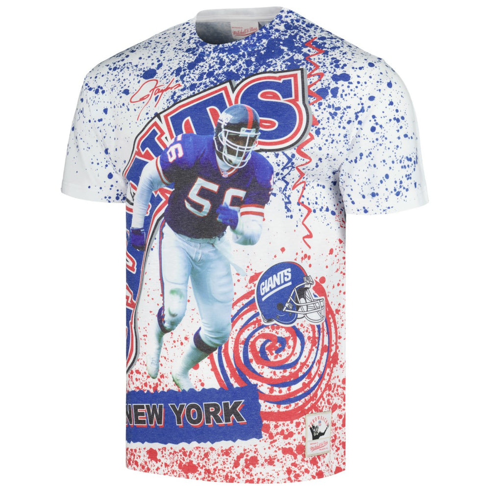 New York Giants Retired Player Name & Number Burst T-Shirt - White T-shirts