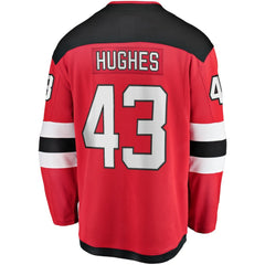 Luke Hughes New Jersey Devils Fanatics Home Breakaway Player Jersey - Red | US 200094649