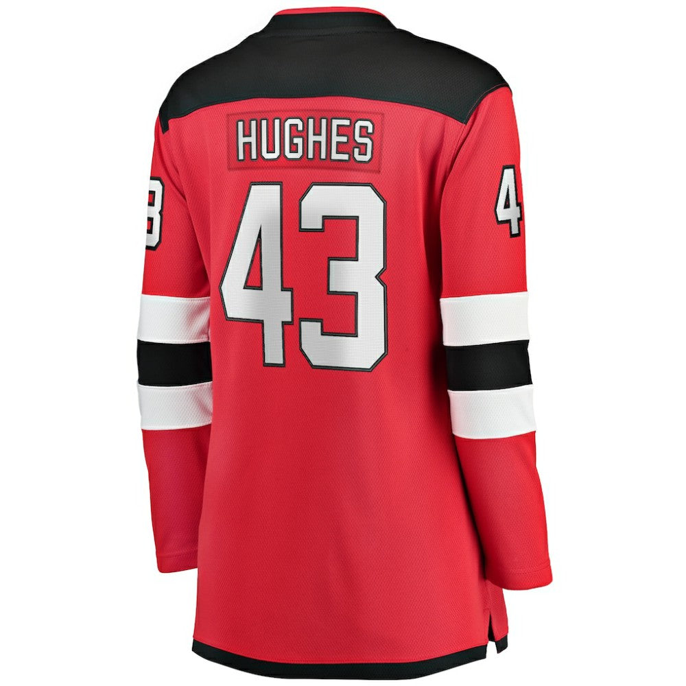 Luke Hughes New Jersey Devils Fanatics Women's Home Breakaway Player Jersey - Red | US 200094650