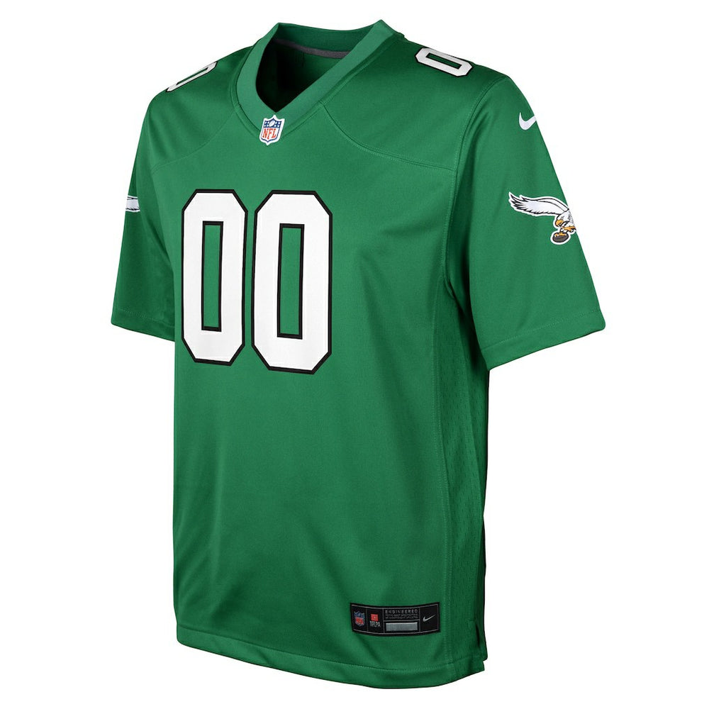 Philadelphia Eagles Youth Alternate Custom Game Jersey - Kelly Green Jerseys