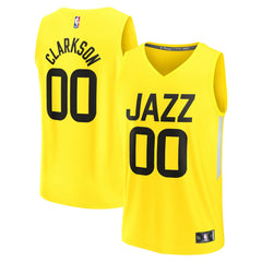 Jordan Clarkson Utah Jazz Youth Fast Break Player Jersey Icon Edition Yellow - Fanatics