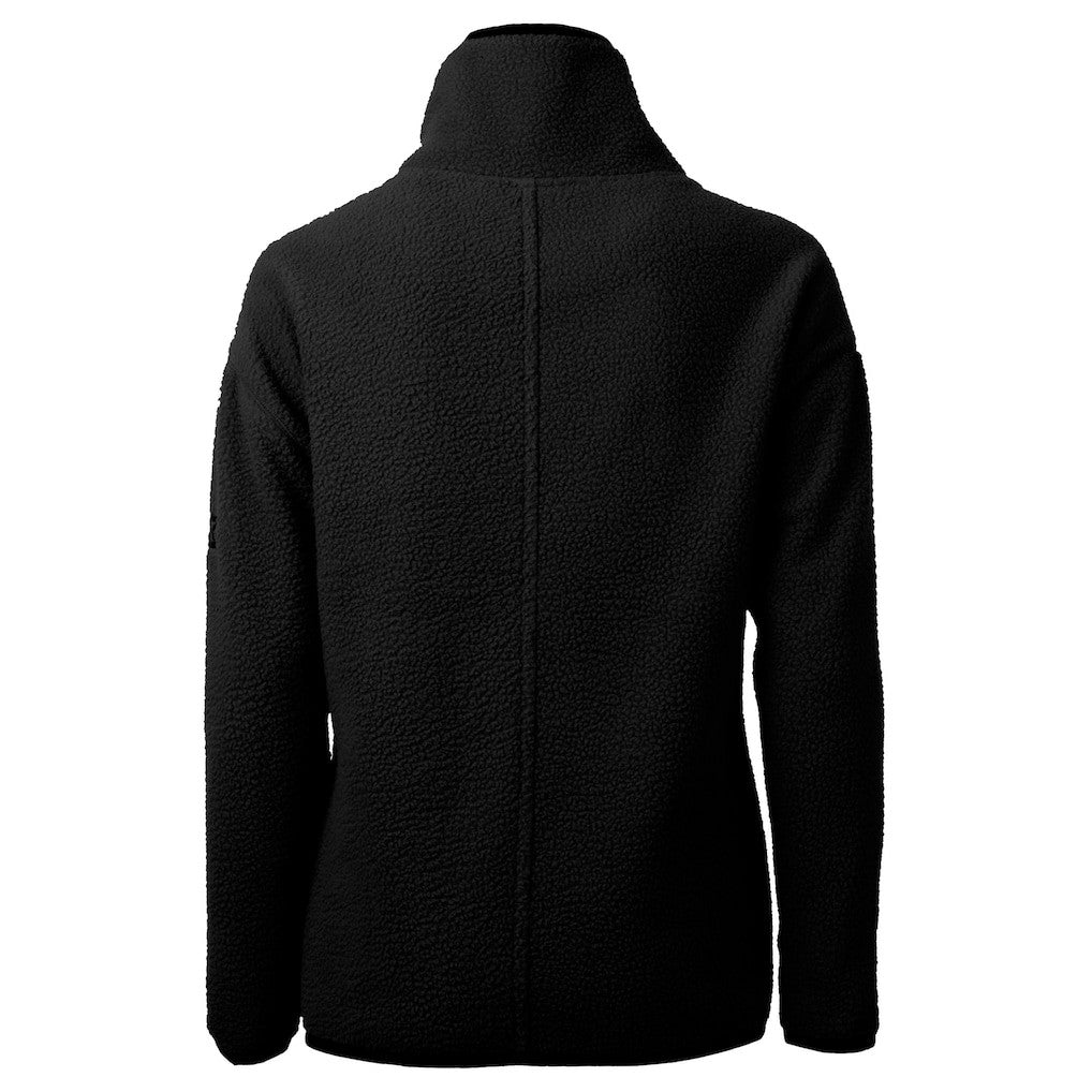 Carolina Panthers Cutter & Buck Women's Helmet Logo Cascade Eco Sherpa Fleece Half-Zip Pullover Jacket - Black Pullover