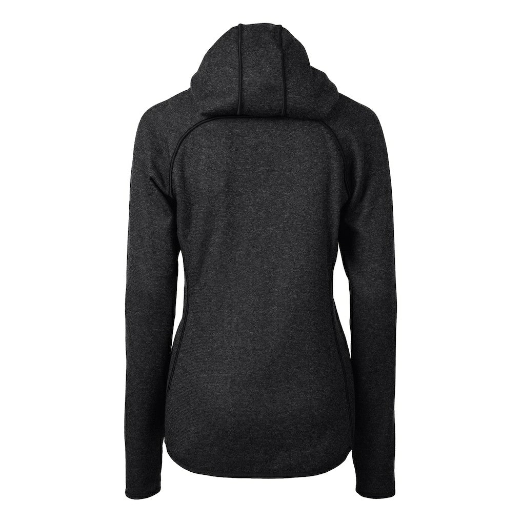 New Orleans Saints Cutter & Buck Women's Helmet Logo Mainsail Sweater-Knit Full-Zip Hoodie - Charcoal Hoodies