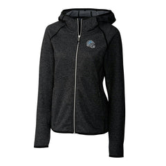 Detroit Lions Cutter & Buck Women's Helmet Logo Mainsail Sweater-Knit Full-Zip Hoodie - Charcoal Hoodies