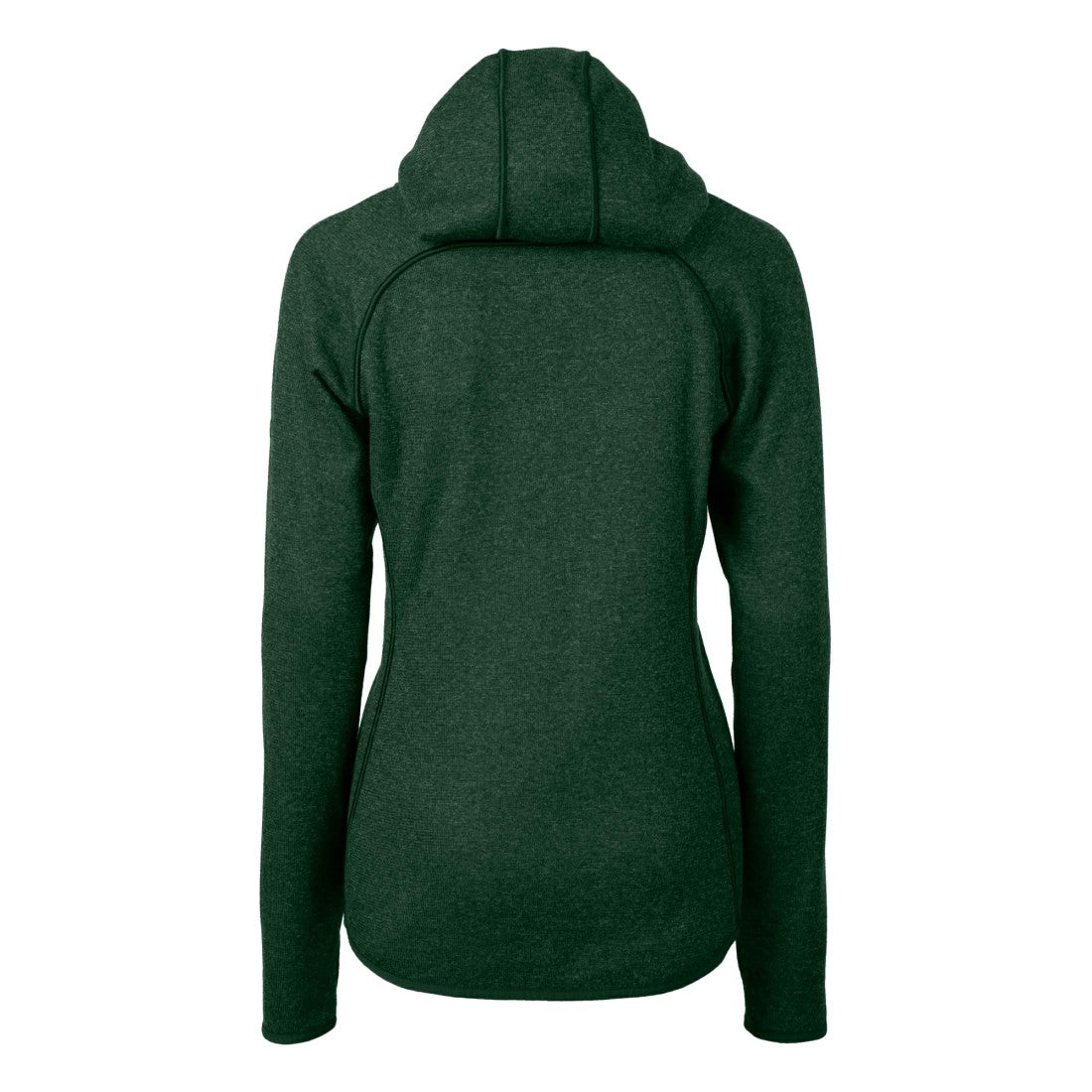 Green Bay Packers Cutter & Buck Women's Helmet Logo Mainsail Sweater-Knit Full-Zip Hoodie - Green Hoodies