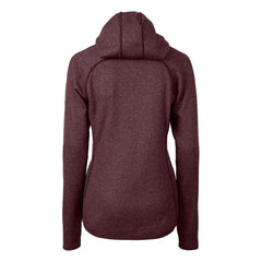 Washington Commanders Cutter & Buck Women's Helmet Logo Mainsail Sweater-Knit Full-Zip Hoodie - Burgundy Hoodies