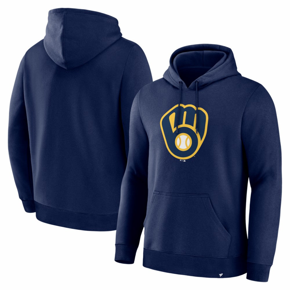 Milwaukee Brewers Fanatics Primary Logo Legacy Hoodie - Navy Hoodies