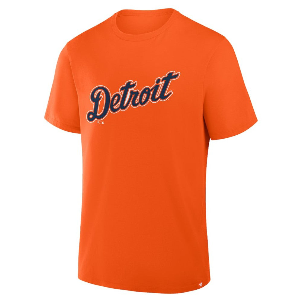 Detroit Tigers Fanatics Wordmark Legacy T-Shirt - Orange T-shirts