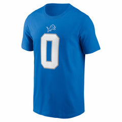 Jahmyr Gibbs Detroit Lions Name & Number T-Shirt - Blue T-shirts