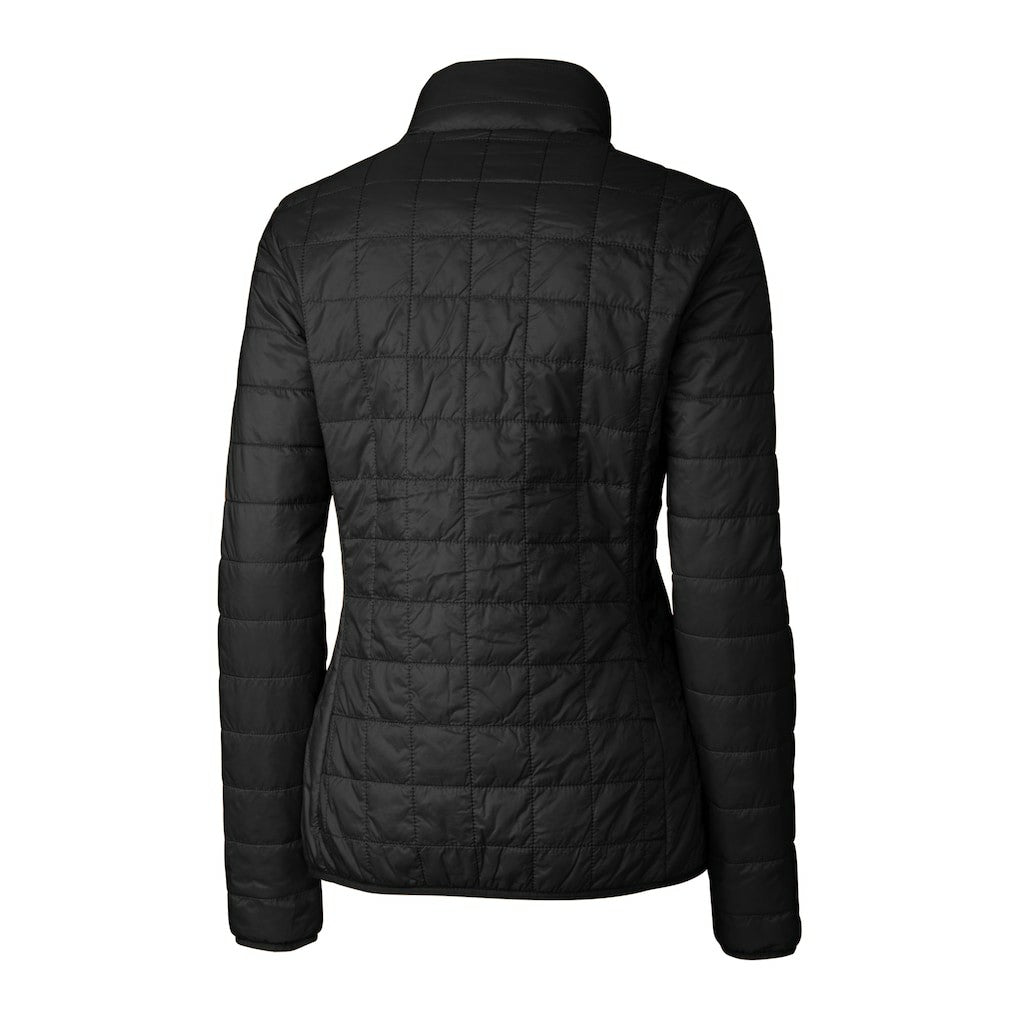 Minnesota Vikings Cutter & Buck Women's Helmet Logo Rainier PrimaLoft Eco Insulated Full-Zip Puffer Jacket - Black Jackets