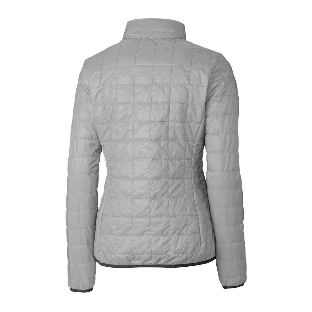 Pittsburgh Steelers Cutter & Buck Women's Helmet Logo Rainier PrimaLoft Eco Insulated Full-Zip Puffer Jacket - Gray Jackets