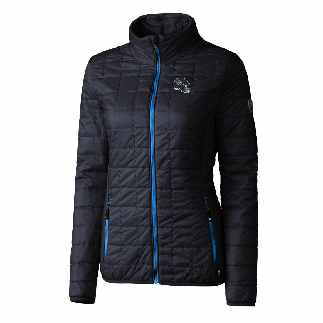Tennessee Titans Cutter & Buck Women's Helmet Logo Rainier PrimaLoft Eco Insulated Full-Zip Puffer Jacket - Navy Jackets