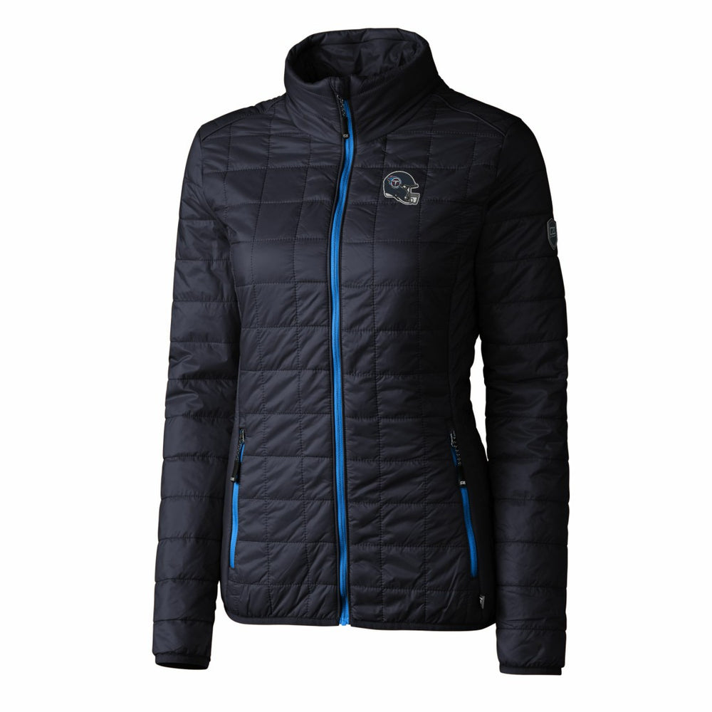 Tennessee Titans Cutter & Buck Women's Helmet Logo Rainier PrimaLoft Eco Insulated Full-Zip Puffer Jacket - Navy Jackets