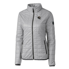 Baltimore Ravens Cutter & Buck Women's Helmet Logo Rainier PrimaLoft Eco Insulated Full-Zip Puffer Jacket - Gray Jackets