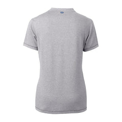 Jacksonville Jaguars Cutter & Buck Women's Helmet Logo DryTec Forge Stretch V-Neck Blade Top - Heather Gray Tops