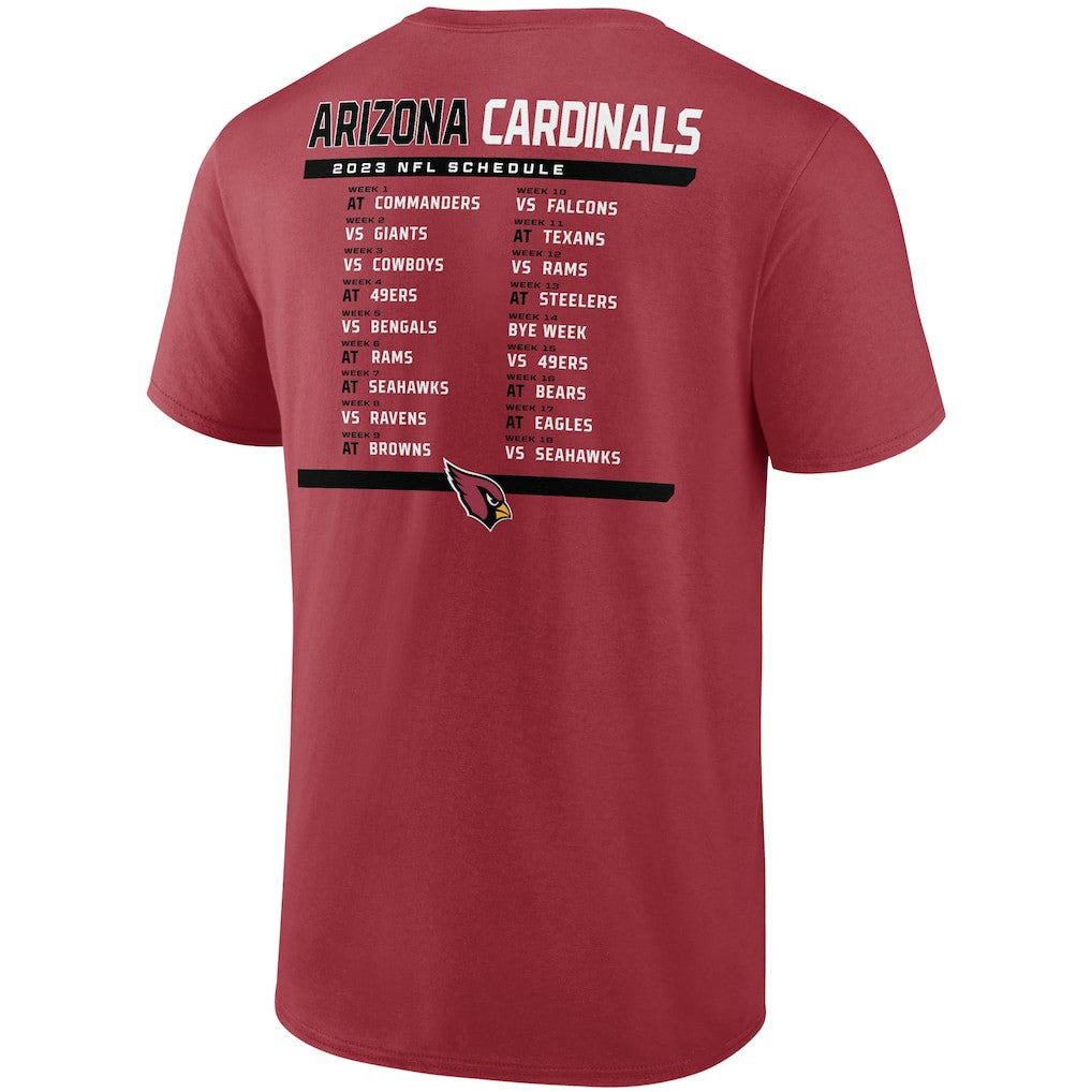 Arizona Cardinals Two-Pack 2023 Schedule T-Shirt Combo Set - Cardinal/White T-shirts