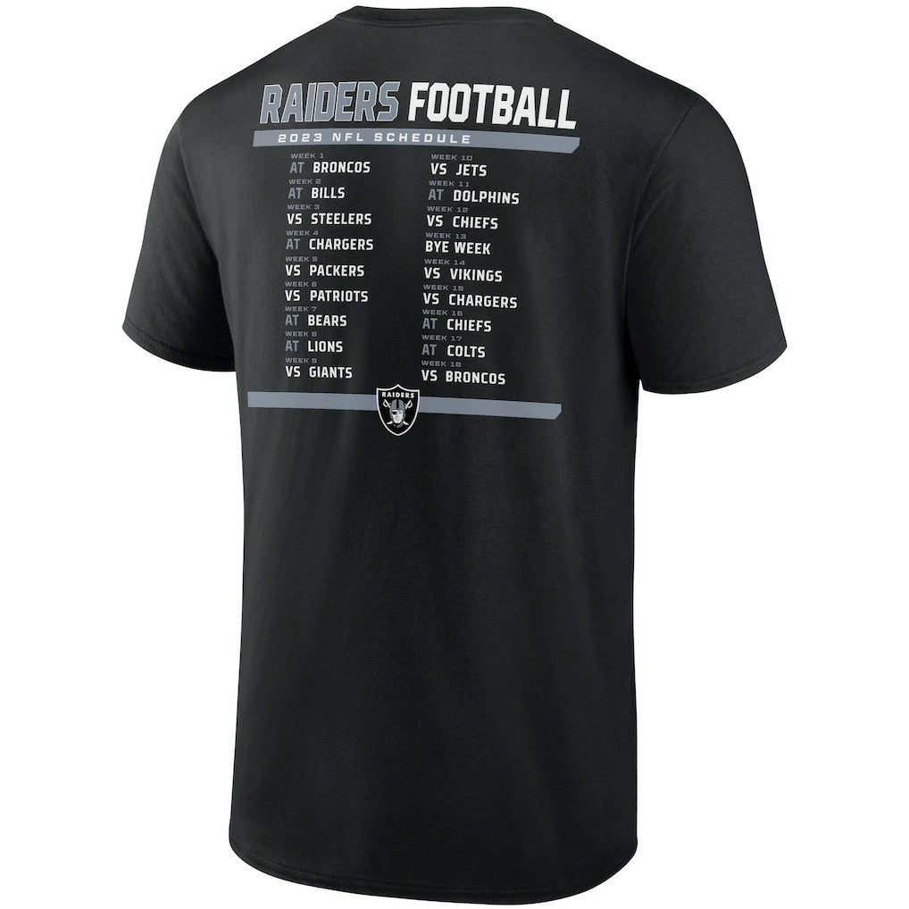 Las Vegas Raiders Two-Pack 2023 Schedule T-Shirt Combo Set - Black/White T-shirts