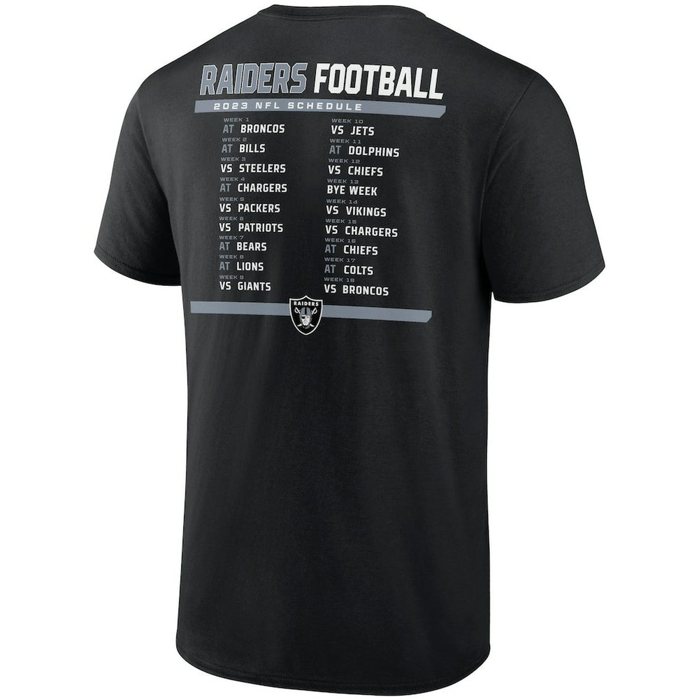 Las Vegas Raiders Two-Pack 2023 Schedule T-Shirt Combo Set - Black/White T-shirts