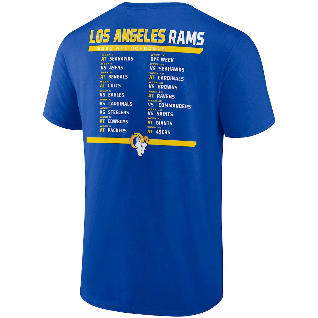 Los Angeles Rams Two-Pack 2023 Schedule T-Shirt Combo Set - Royal/White T-shirts