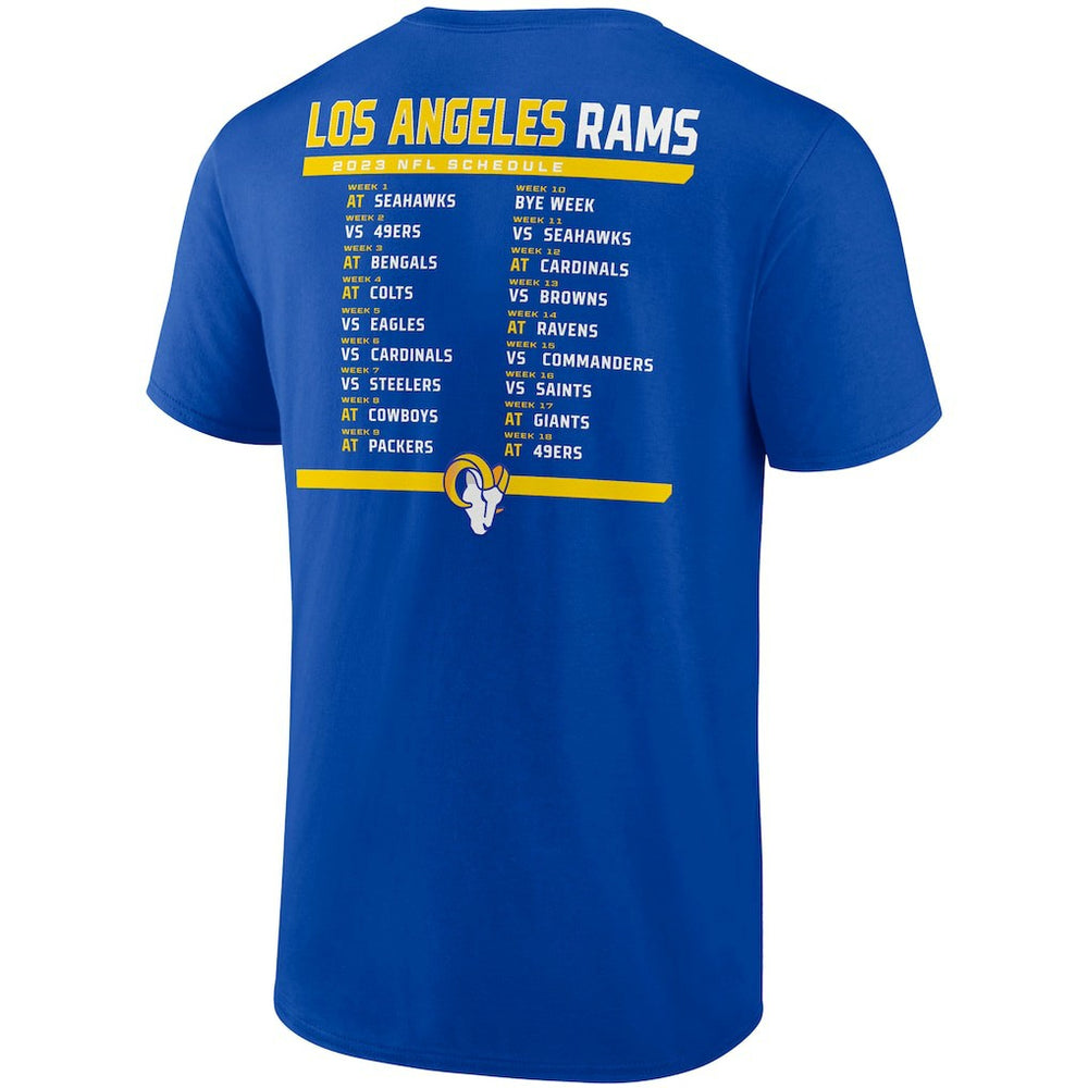 Los Angeles Rams Two-Pack 2023 Schedule T-Shirt Combo Set - Royal/White T-shirts