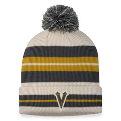 Vegas Golden Knights Fanatics 2024 NHL Winter Classic Cuffed Knit Hat with Pom - Charcoal/Cream | US 200100800