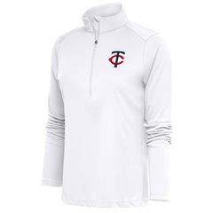 Minnesota Twins Antigua Women's Tribute Half-Zip Pullover Top - White Pullover