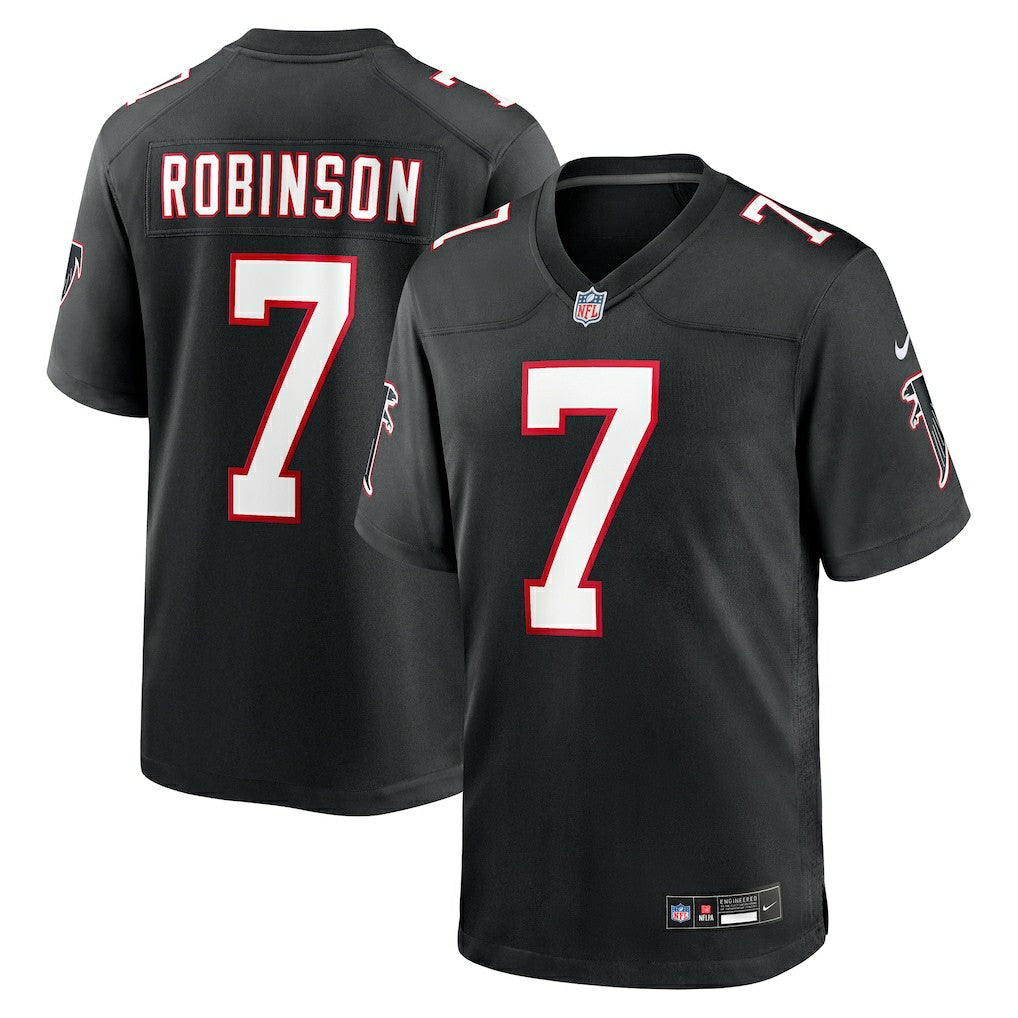 Bijan Robinson Atlanta Falcons Throwback Game Jersey - Black Jerseys