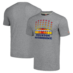 Houston Astros Homage Astrodome Stars Hyper Local Tri-Blend T-Shirt - Gray T-shirts