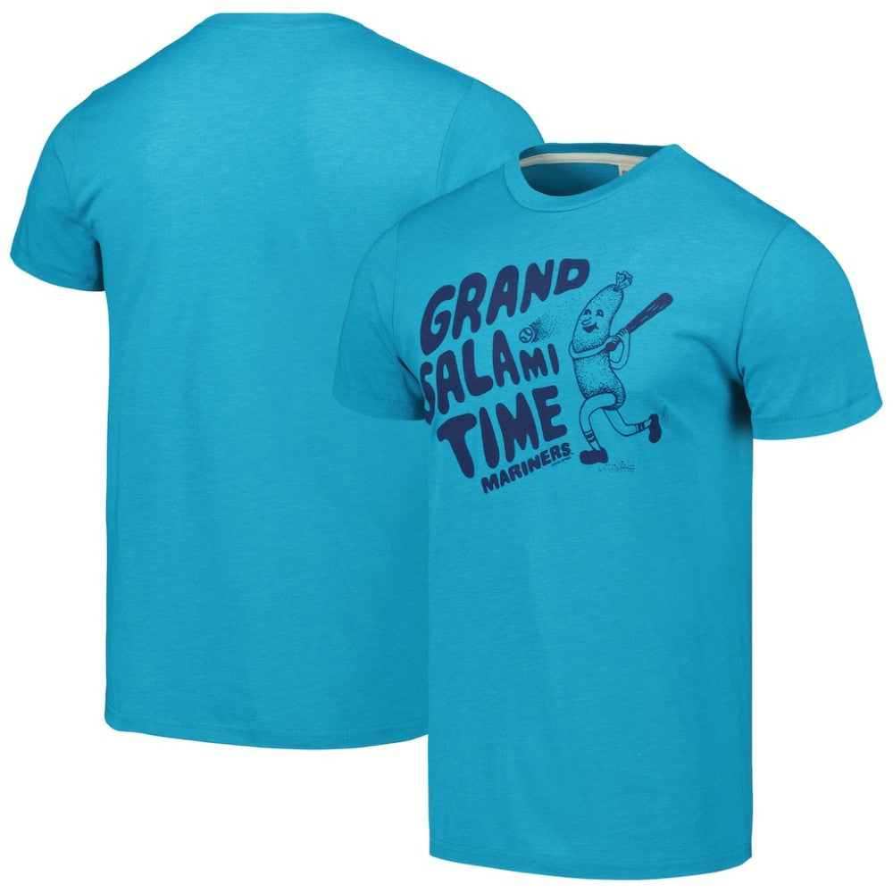 Seattle Mariners Homage Grand Salami Time Hyper Local Tri-Blend T-Shirt - Teal T-shirts