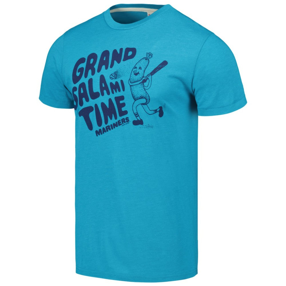 Seattle Mariners Homage Grand Salami Time Hyper Local Tri-Blend T-Shirt - Teal T-shirts