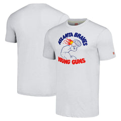 Atlanta Braves Homage Doodle Collection Young Guns Tri-Blend T-Shirt - Gray T-shirts