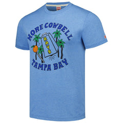 Tampa Bay Rays Homage Doodle Collection More Cowbell Tri-Blend T-Shirt - Light Blue T-shirts