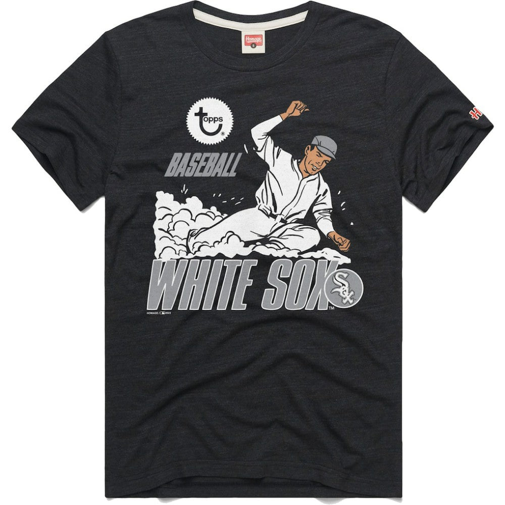 Chicago White Sox Homage x Topps Tri-Blend T-Shirt - Charcoal T-shirts