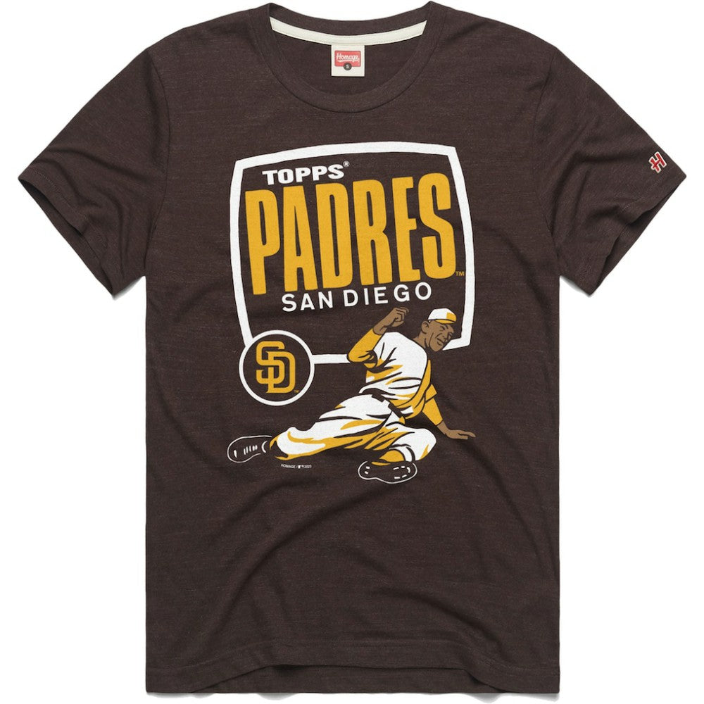 San Diego Padres Homage x Topps Tri-Blend T-Shirt - Brown T-shirts