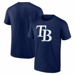Tampa Bay Rays Logo Athletic Official Logo T-Shirt - Navy T-shirts