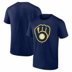 Milwaukee Brewers Logo Athletic Official Logo T-Shirt - Navy T-shirts