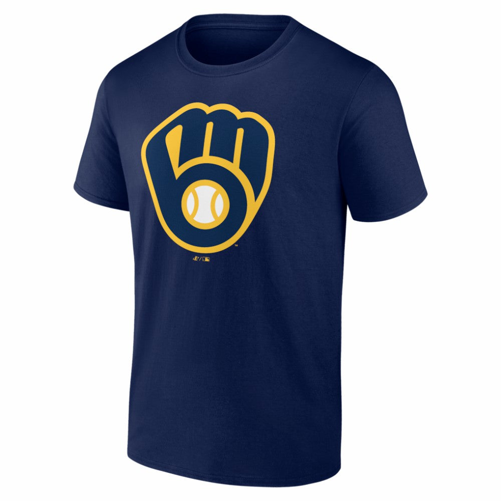 Milwaukee Brewers Logo Athletic Official Logo T-Shirt - Navy T-shirts