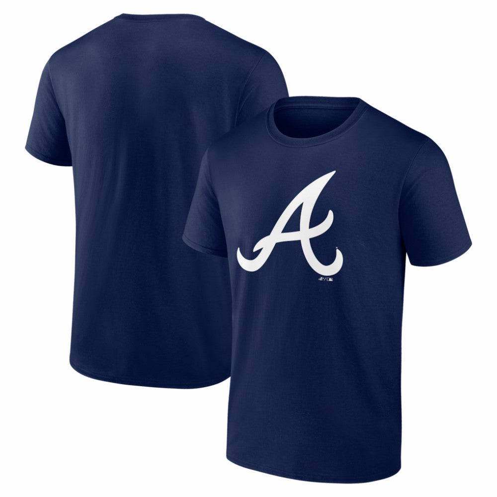 Atlanta Braves Logo Athletic Official Logo T-Shirt - Navy T-shirts