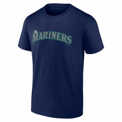 Seattle Mariners Logo Athletic Wordmark T-Shirt - Navy T-shirts