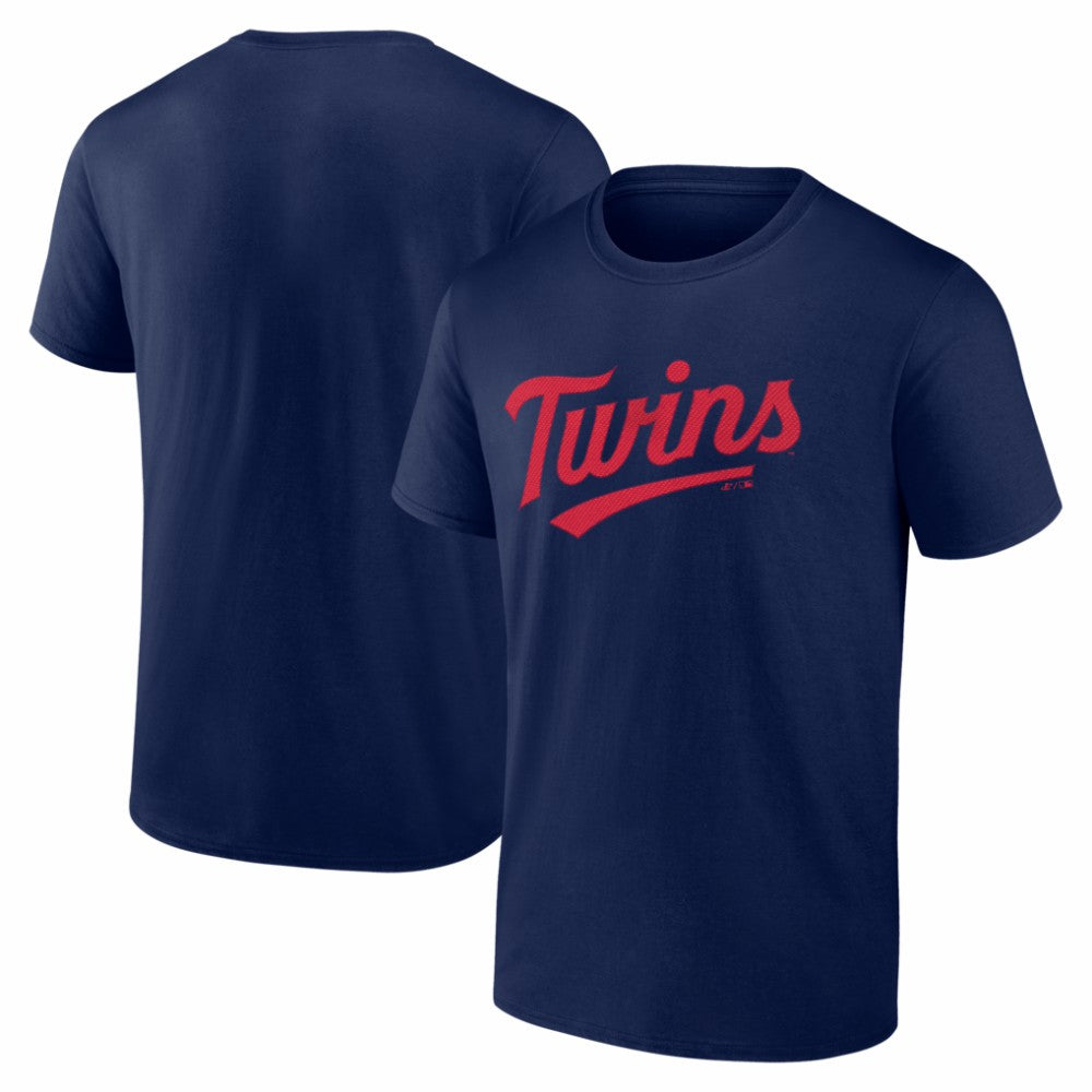 Minnesota Twins Logo Athletic Wordmark T-Shirt - Navy T-shirts