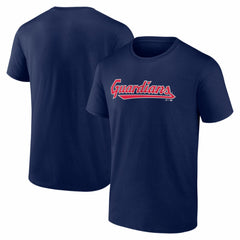 Cleveland Guardians Logo Athletic Wordmark T-Shirt - Navy T-shirts