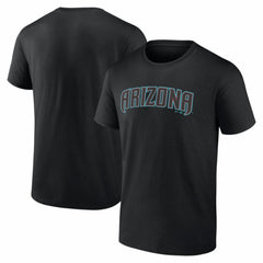 Arizona Diamondbacks Logo Athletic Wordmark T-Shirt - Black T-shirts