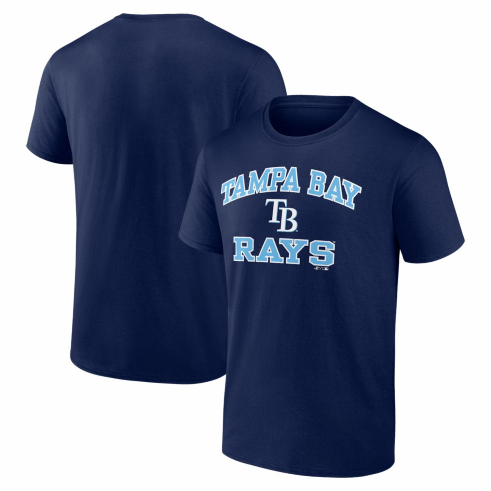 Tampa Bay Rays Logo Athletic Heart and Soul T-Shirt - Navy T-shirts