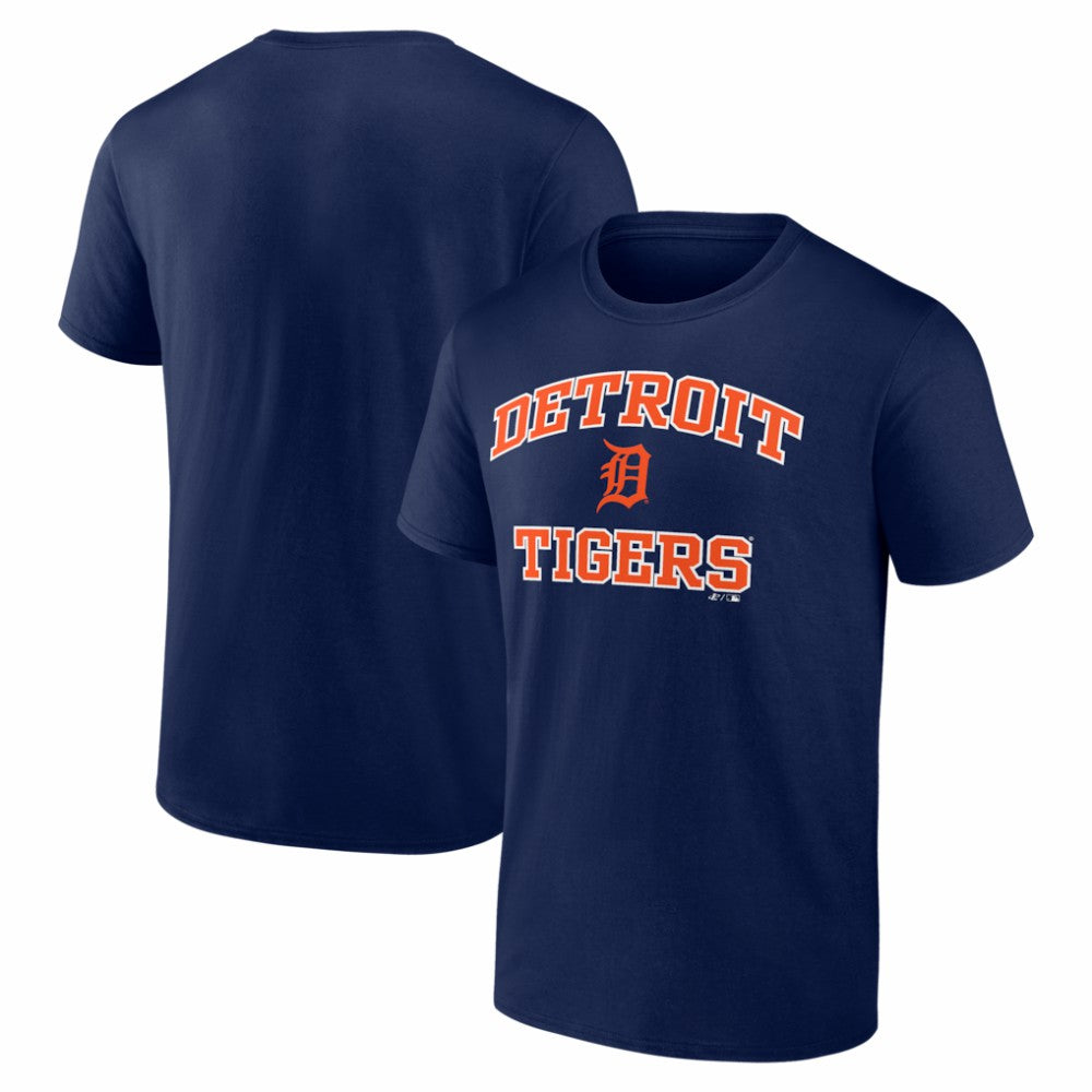 Detroit Tigers Logo Athletic Heart and Soul T-Shirt - Navy T-shirts