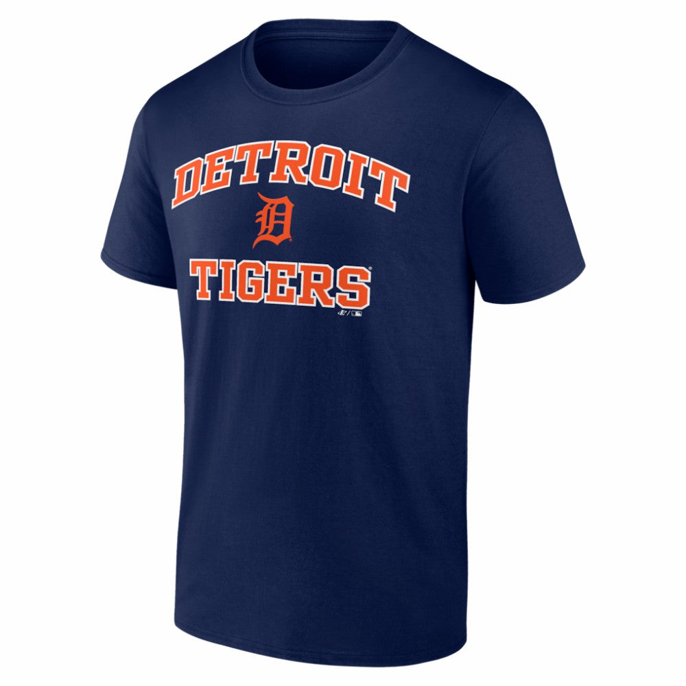 Detroit Tigers Logo Athletic Heart and Soul T-Shirt - Navy T-shirts