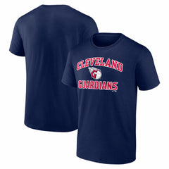 Cleveland Guardians Logo Athletic Heart and Soul T-Shirt - Navy T-shirts