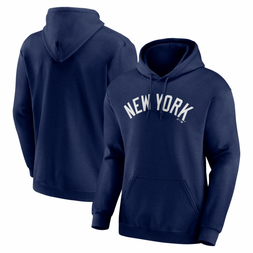 New York Yankees Logo Athletic Wordmark Hoodie - Navy Hoodies